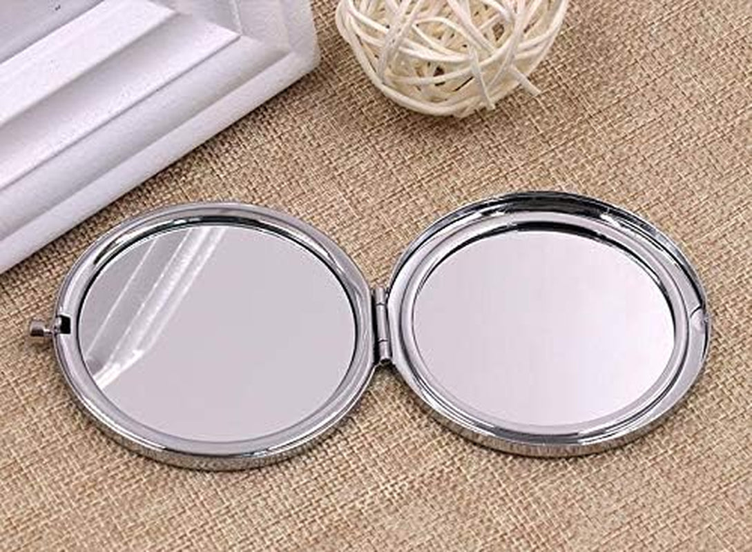 Mom Gifts for Birthday, Engraved Makeup Mirror for Mother (Silver, Mir-Smiles)
