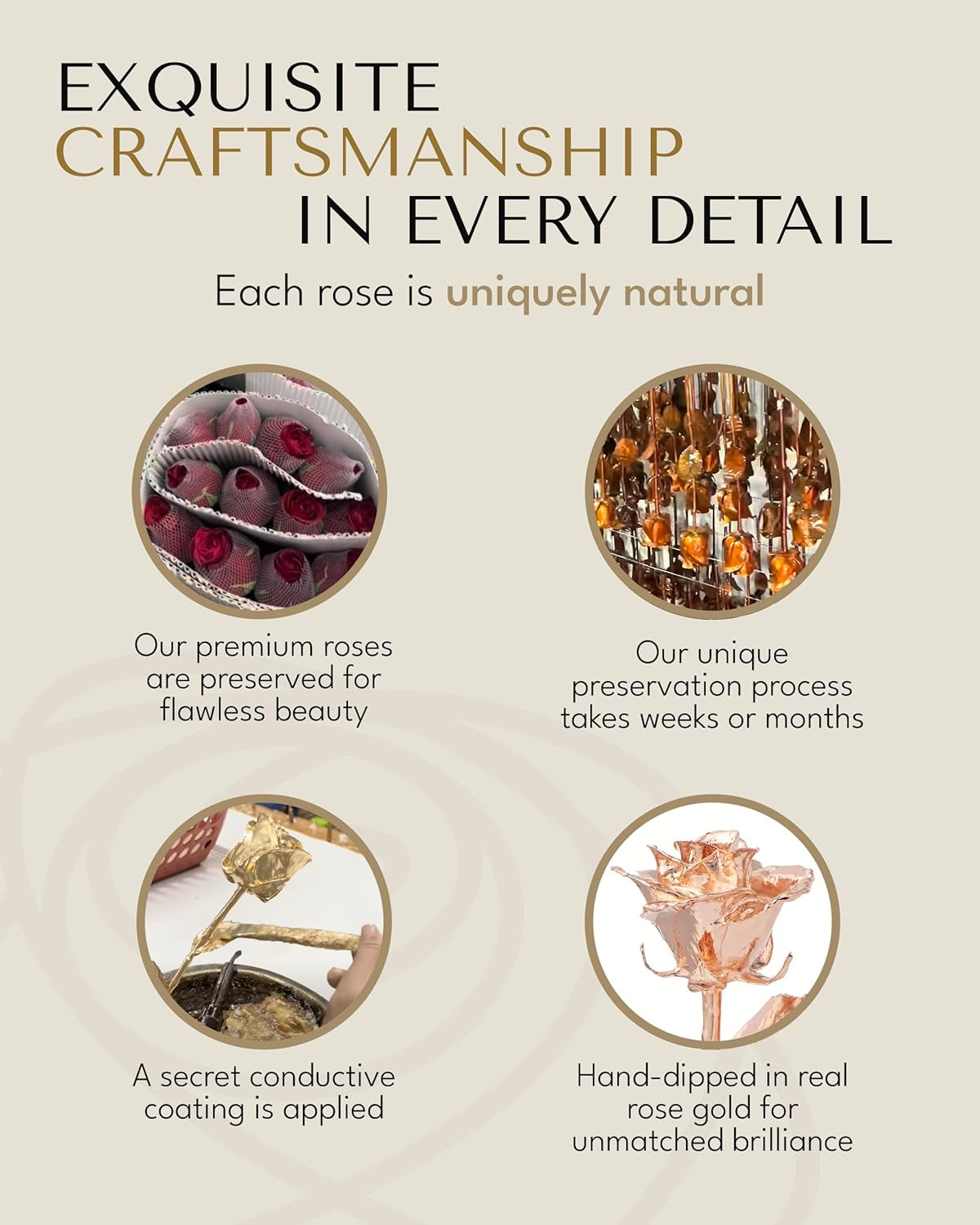 Real Rose Dipped in Rose Gold, Handcrafted Preserved Rose in Luxury Gold Gift Box, Romantic Gift for Her, Elegant Keepsake for Anniversary, Birthday, or Any Special Occasion