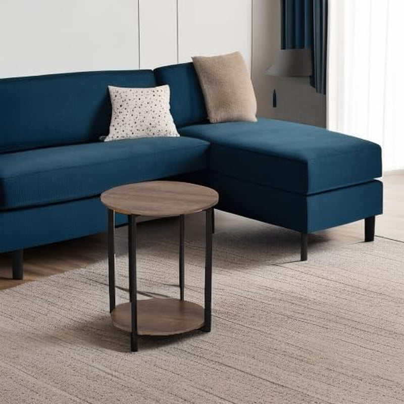 Wooden Side End Table with Storage Shelf | Ashwood