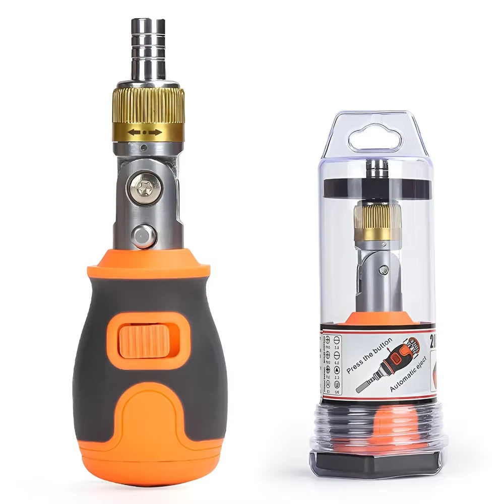 8 in 1 Mini Ratchet Screwdriver Precision Multi Tools Magnetic S2 Bits Household Multi-Purpose Pocket Portable Screw Driver Set