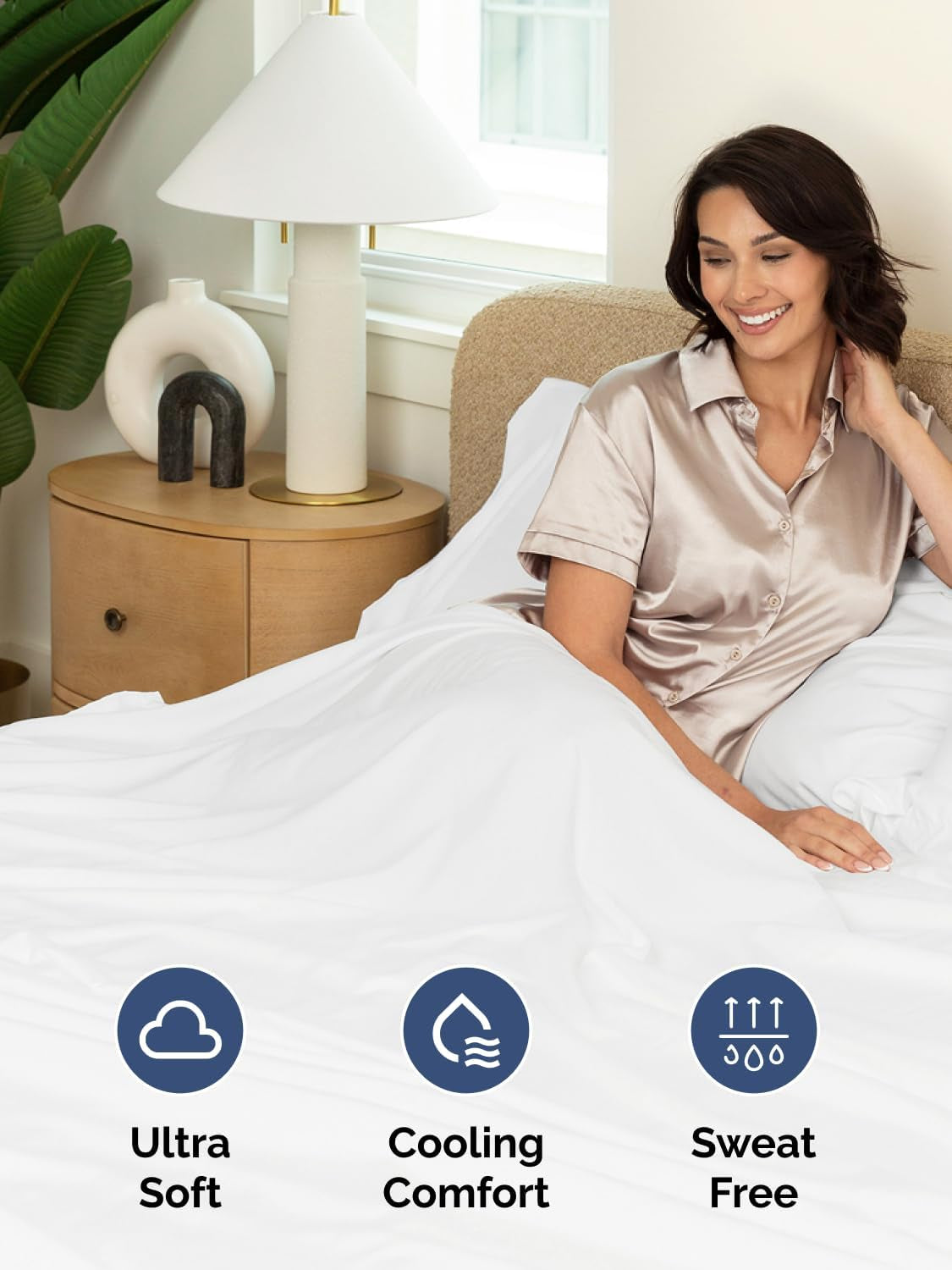 Extra Deep Twin Sheet Set - 4 Piece Breathable and Cooling Sheets - Hotel Luxury Bed Sheets Set - Easy & Secure Fit - Soft, Wrinkle Free and Comfy Sheets Set - White Sheet Set with Extra Deep Pockets