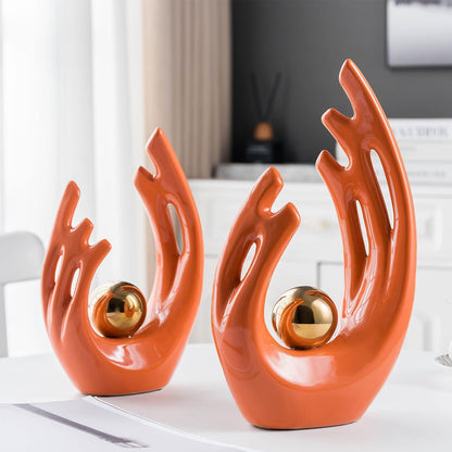 Modern Living Room Decor Art Ceramic Statues for Home Decor Accents Dining Table Decorations for Living Room Office Bedroom Kitchen Apartment Decor