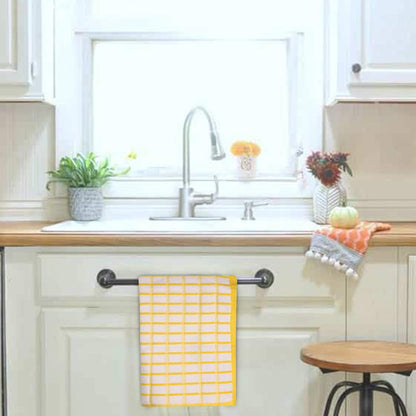 Kitchen Towels Yellow/White Set of 3 Terry Kitchen Towels 100% Cotton Ultra Soft Size 20X30 Inches Highly Absorbent over Sized Kitchentowels with Hanging Loop Kitchentowels
